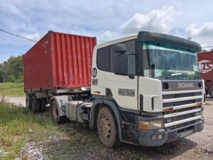 Scania P114 Prime Mover with Container Trailer