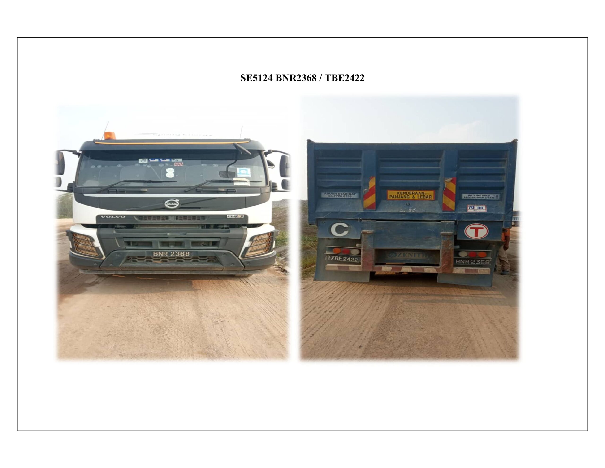 Used Volvo FMX440 /Zenith 3-Axles Side Tipping Semi Trailer - Image 1