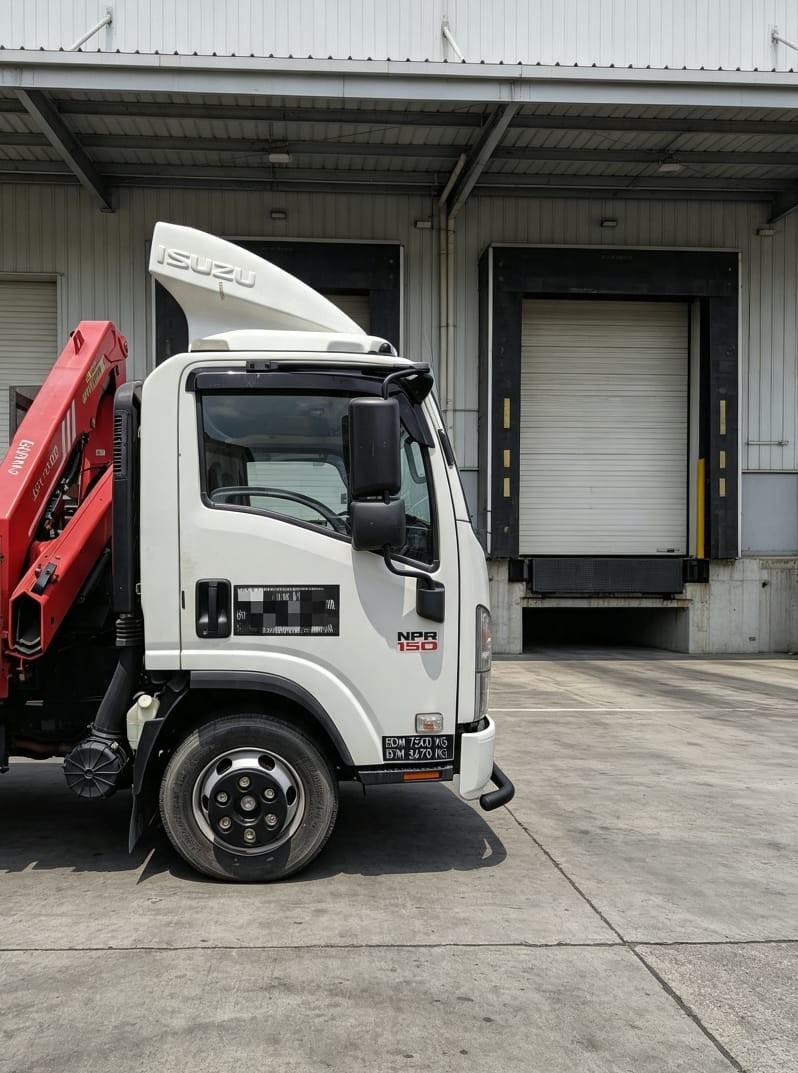 Isuzu NPR75 Crane Truck, LOW MILEAGE – LIKE NEW - Thumbnail 4